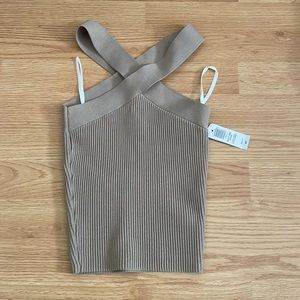 Aritzia sculpt knit cross tank top XXS